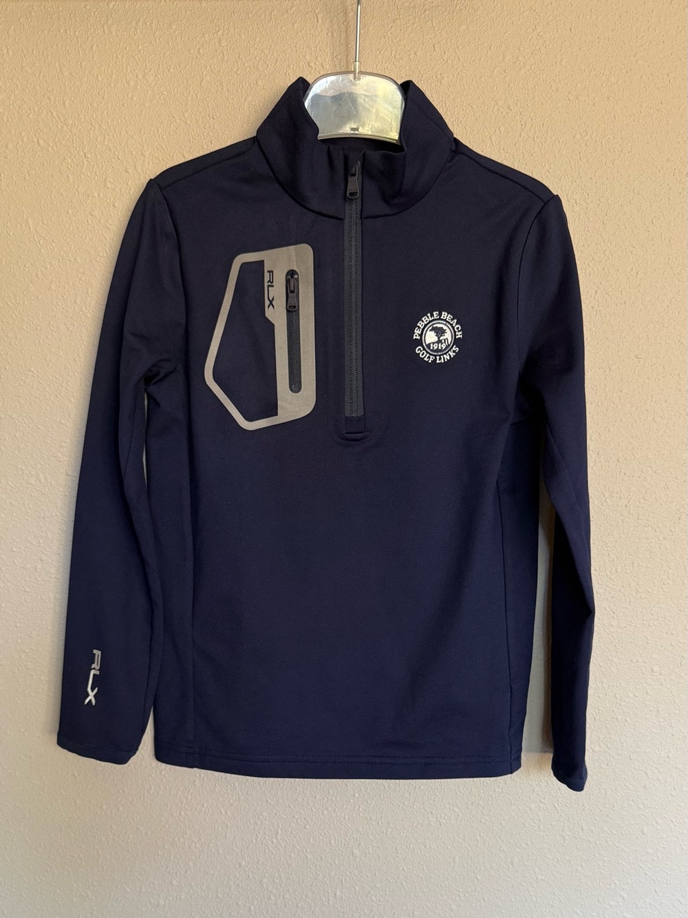EUC Pebble Beach Ralph Lauren Youth 1/4 Zip | Navy, White Stitching | Size T7